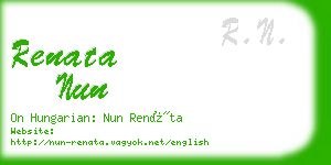 renata nun business card